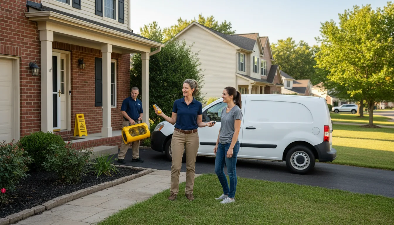 Residential water damage restoration in Woodville, OH